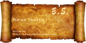 Burza Stella névjegykártya