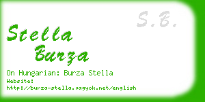 stella burza business card